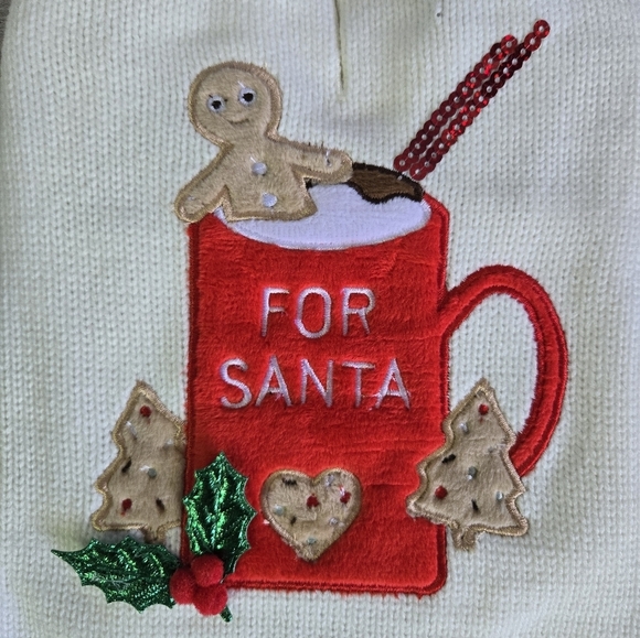 HAPPY HOWLIDAYS | NWT Dog Christmas Sweater in White/Red sz S - Picture 7 of 8